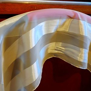 Sheer and solid yellow scarf